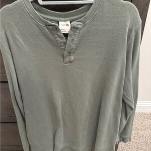 The North Face Olive Henley Shirt worn twice